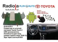 Навигационный блок на системе Android 8.0 Radiola NAV-RDL01 NEW для Toyota RAV4
